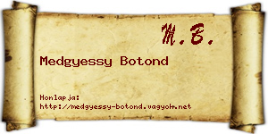 Medgyessy Botond névjegykártya